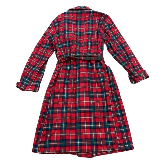 Vintage 1980s Pendleton Red Green Plaid Wool Robe USA - Picture 9 of 9